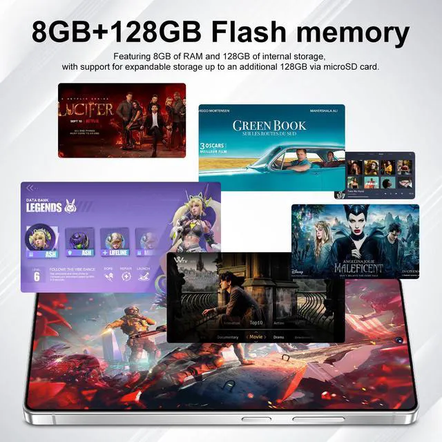 Alt view image 5 of 7 - GAMAKOO G26 Ultra 5G S Pen Smartphone 8GB+128GB 6.8 inch Unlocked Cell Phone Android 15 16+32MP 5000 mAh Purple