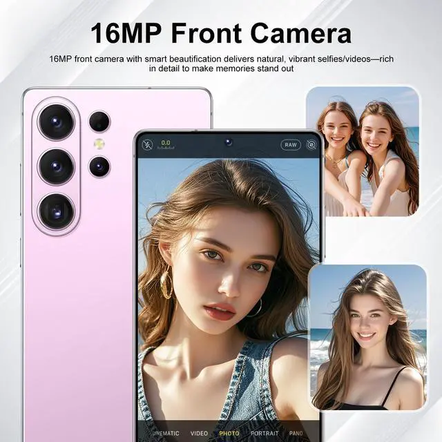 Alt view image 4 of 7 - GAMAKOO G26 Ultra 5G 8GB+256GB Dual Sim 6.8" Unlocked Smartphone Cell Phone Android 15 5000mAh 16MP+32MP Grey