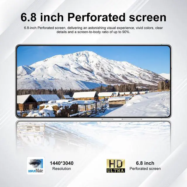 Alt view image 2 of 7 - GAMAKOO G26 Ultra 5G 8GB+256GB Dual Sim 6.8" Unlocked Smartphone Cell Phone Android 15 5000mAh 16MP+32MP Deep Purple
