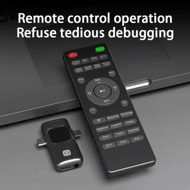 Alt view image 3 of 7 - E8 Wireless Neckband Headset, Built-in Sound Card Noise Cancelling Microphone, Remote Control, Great for Gaming, Live, TikTokk Video, PC/Phone/Tablet Compatible