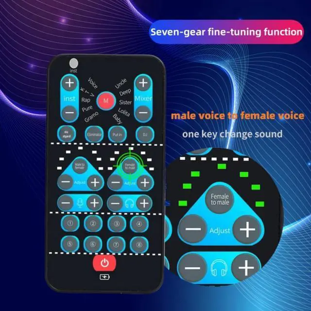 Alt view image 6 of 6 - High-Definition Portable Voice Changer Sound Card with Real-Time Transformation, Ideal for Streaming, Gaming, and Entertainment Scenarios (M10-for iPhone)