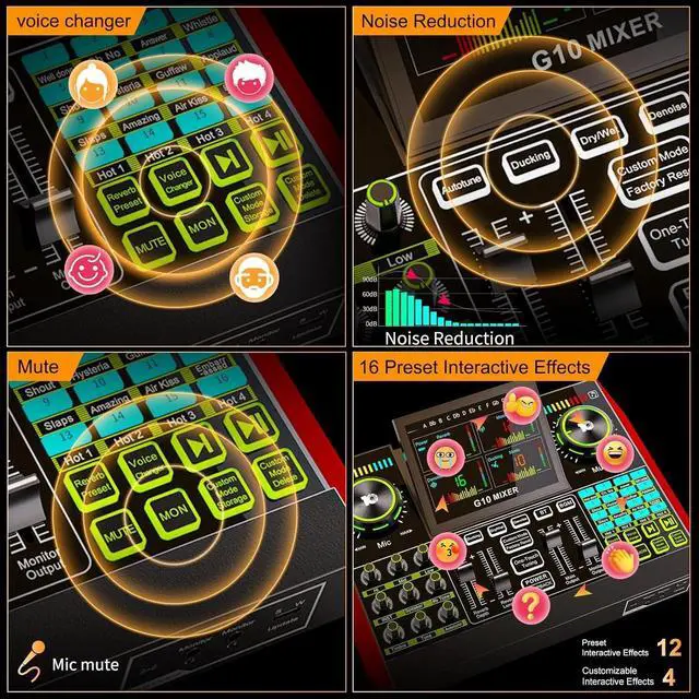 Alt view image 4 of 7 - Podcast Equipment Bundle with 3.5mm Microphone and Live Sound Card, Audio Interface Mixer Sound board, Podcast Microphone Bundle for PC/Phone, Gaming, Recording, Streaming, Singing, Voice Changer