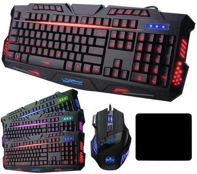 Main image of Gaming Keyboard And Mouse LED Light Backlit Mechanical Feel For Computer Desktop