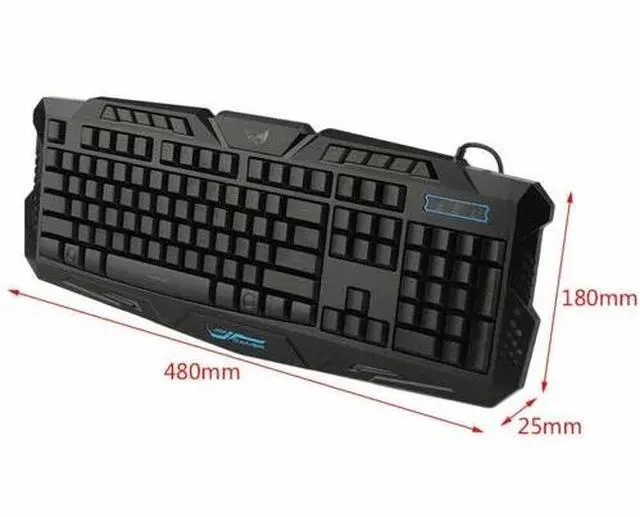 Alt view image 3 of 7 - Computer Desktop Gaming Keyboard and Mouse Mechanical Feel LED Light Backlit