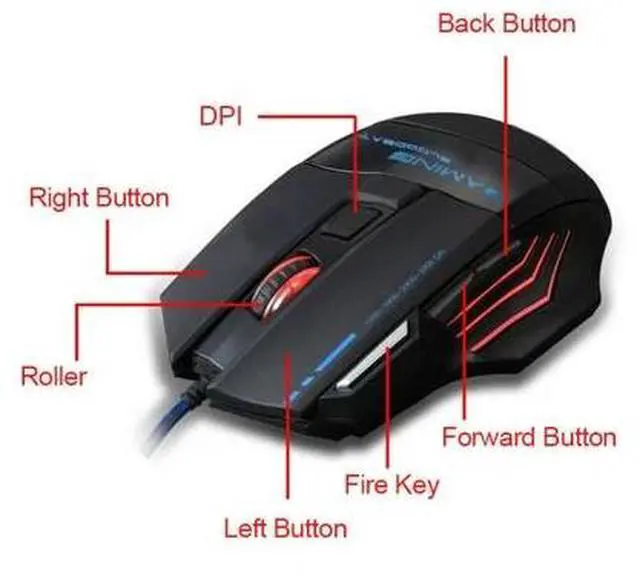 Alt view image 5 of 7 - Computer Desktop Gaming Keyboard and Mouse Mechanical Feel LED Light Backlit