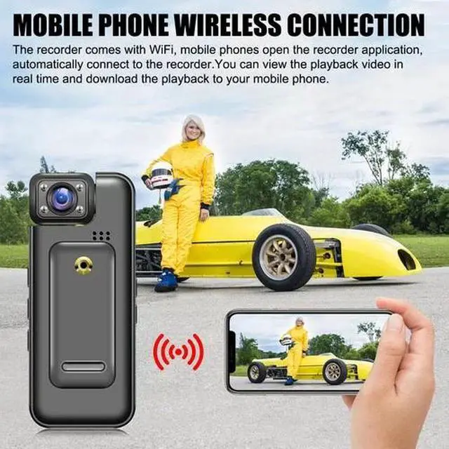 Alt view image 7 of 7 - WiFi 4K Camera Camcorder 1080P Body Police Cam With Audio Video DVR IR Night Cam