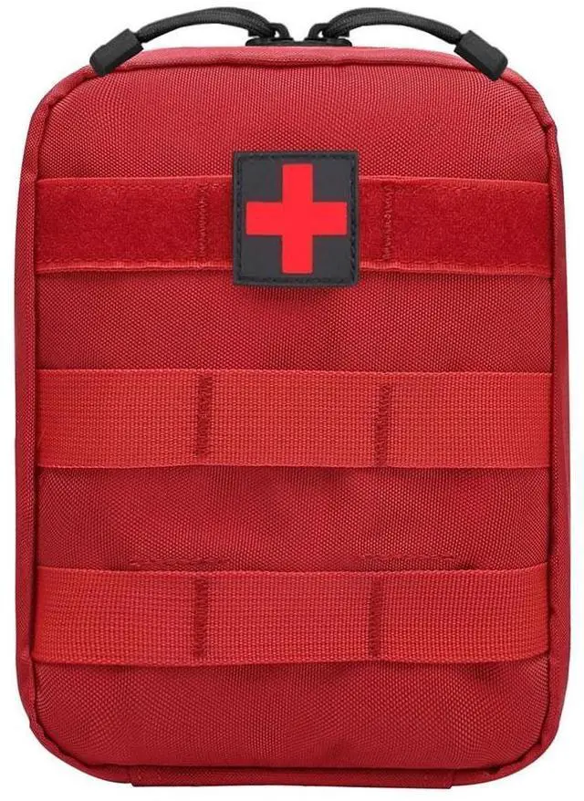 Main image of Tactical Molle First Aid Kits EDC Medical Pack Outdoor Military Army Hunting Bag Red