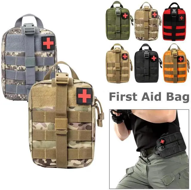 Main image of Beige Tactical MOLLE Rip Away EMT Medical First Aid IFAK Medical Utility Bag Pouch