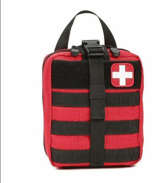Main image of Red Tactical MOLLE Rip Away EMT Medical First Aid IFAK Medical Utility Bag Pouch