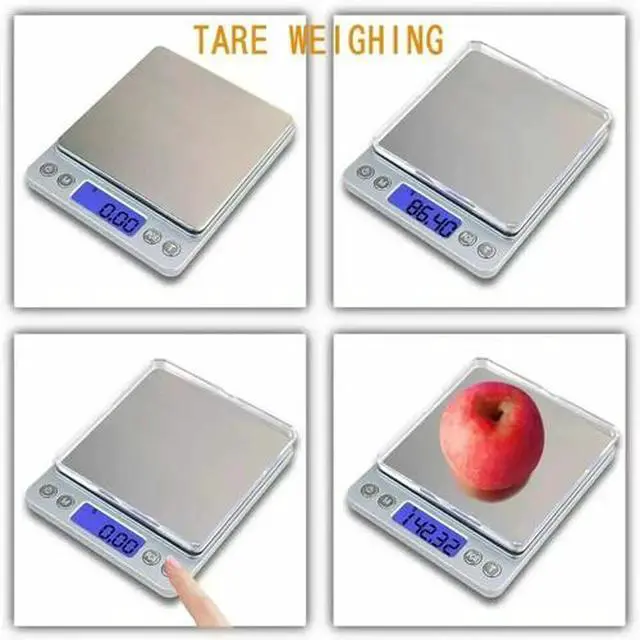 Alt view image 4 of 6 - 3000g x 0.1g Pocket Size Herb Grain Jewelry Gold Silver Coin Gram Digital Scale