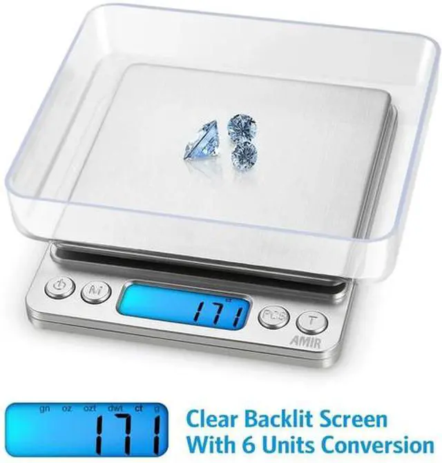 Alt view image 5 of 6 - 3000g x 0.1g Pocket Size Herb Grain Jewelry Gold Silver Coin Gram Digital Scale