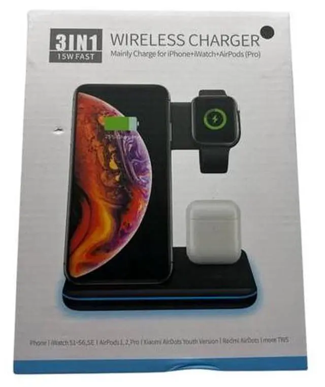 Main image of Wireless Charging Station Fast Charge for iPhone Apple Watch AirPods 3 in 1