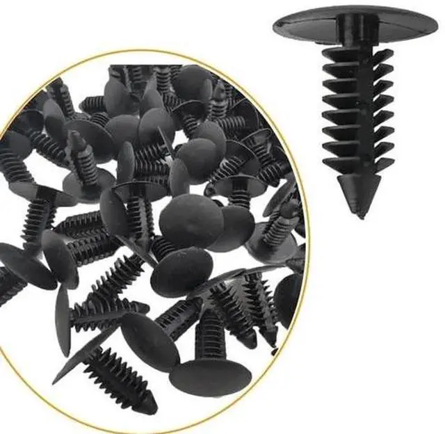 Alt view image 6 of 6 - 7mm 400PCS Plastic Rivets Bumper Clips Auto Car Hole Fastener Fender Push Pin