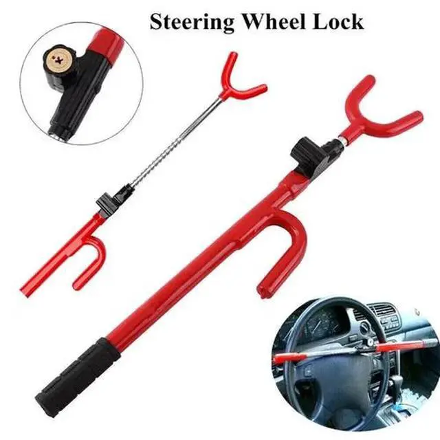 Alt view image 2 of 7 - Universal Steering Wheel Lock The Club Twin Hook Anti Theft Car Van Truck SUV