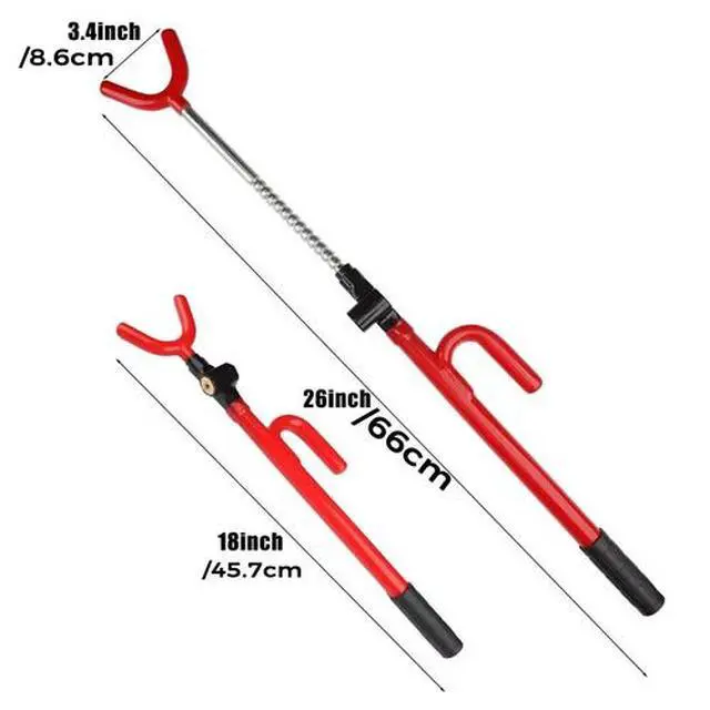 Alt view image 5 of 7 - Universal Steering Wheel Lock The Club Twin Hook Anti Theft Car Van Truck SUV