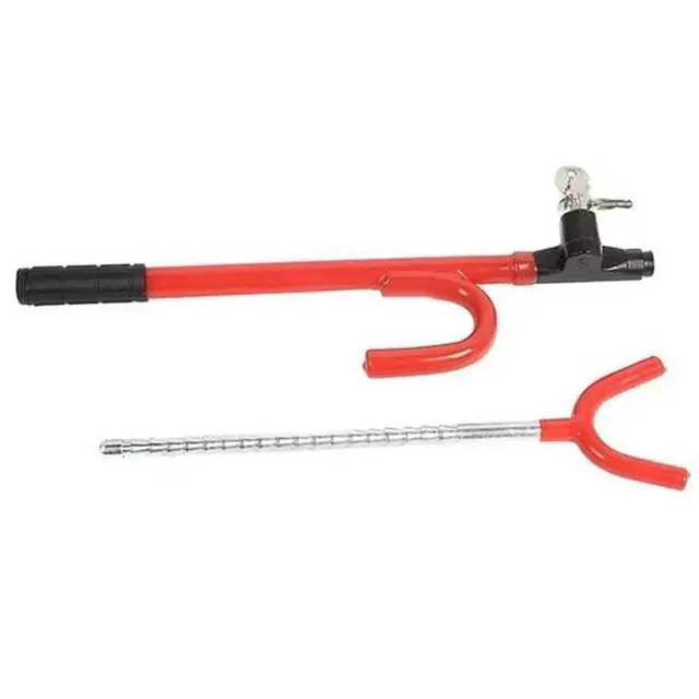 Alt view image 7 of 7 - Universal Steering Wheel Lock The Club Twin Hook Anti Theft Car Van Truck SUV