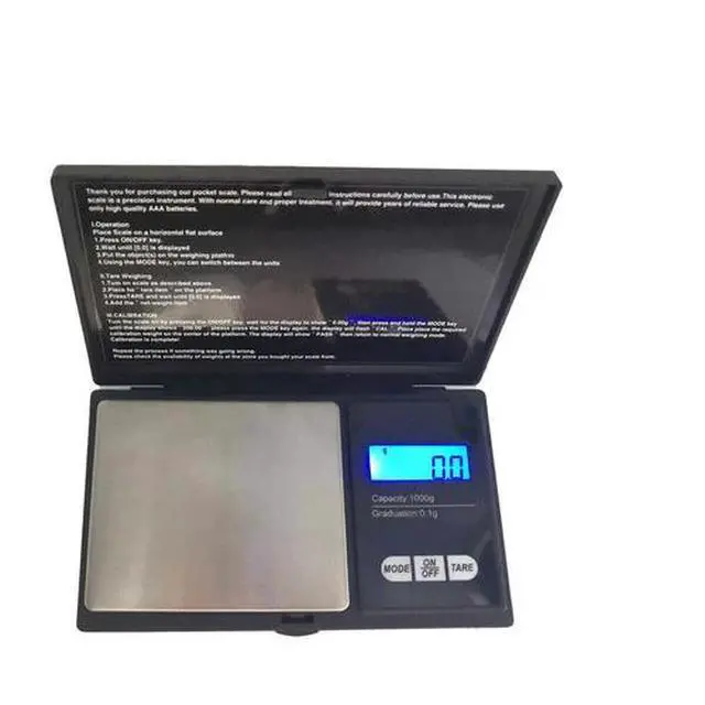 Alt view image 2 of 7 - Weigh Gram Scale Digital Pocket Scale 1000g by 0.1g Food Scale Jewelry Kitchen