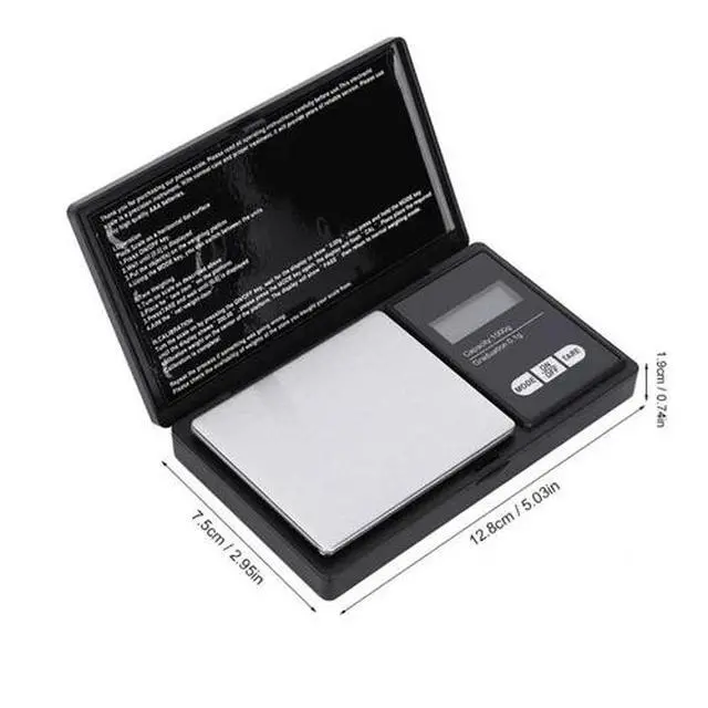 Alt view image 4 of 7 - Weigh Gram Scale Digital Pocket Scale 1000g by 0.1g Food Scale Jewelry Kitchen