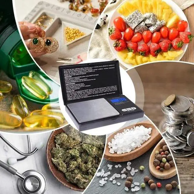 Alt view image 5 of 7 - Weigh Gram Scale Digital Pocket Scale 1000g by 0.1g Food Scale Jewelry Kitchen