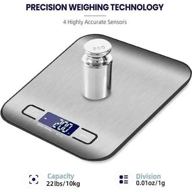 Alt view image 4 of 7 - Digital Food Scale 22lb Kitchen Scales Grams & Ounce For Weight Loss Cooking New