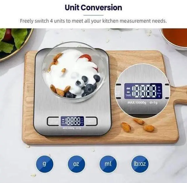 Alt view image 7 of 7 - Digital Food Scale 22lb Kitchen Scales Grams & Ounce For Weight Loss Cooking New