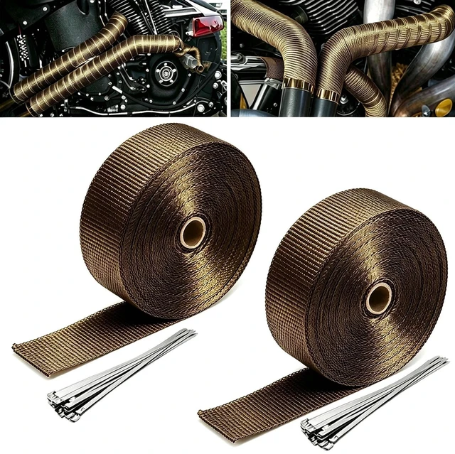 Main image of Exhaust Header Wrap 2"x33ft Titanium High-Heat Insulation Tape for Manifolds
