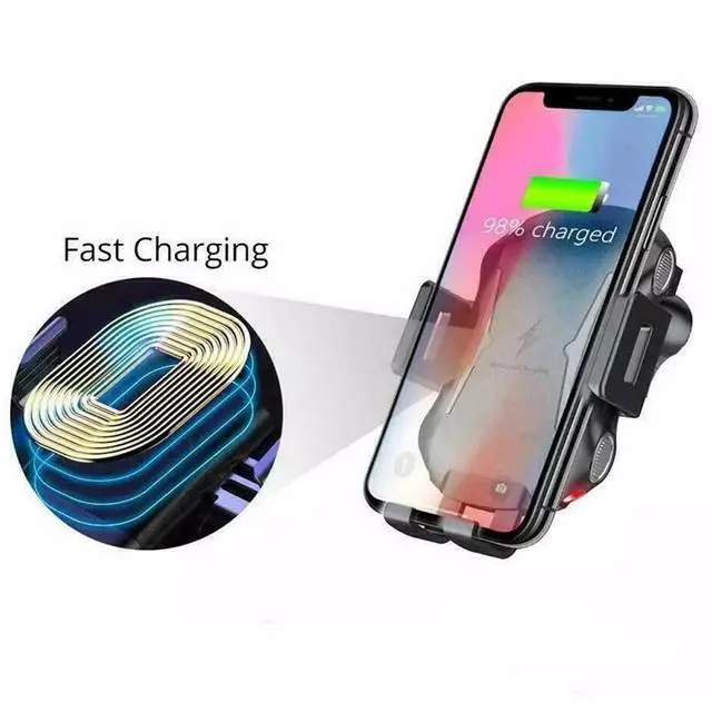 Alt view image 2 of 7 - 30W Wireless Charger Fast Charging Automatic Clamping Car Mount Phone Holder US
