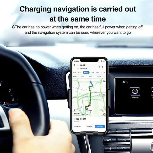 Alt view image 5 of 7 - 30W Wireless Charger Fast Charging Automatic Clamping Car Mount Phone Holder US