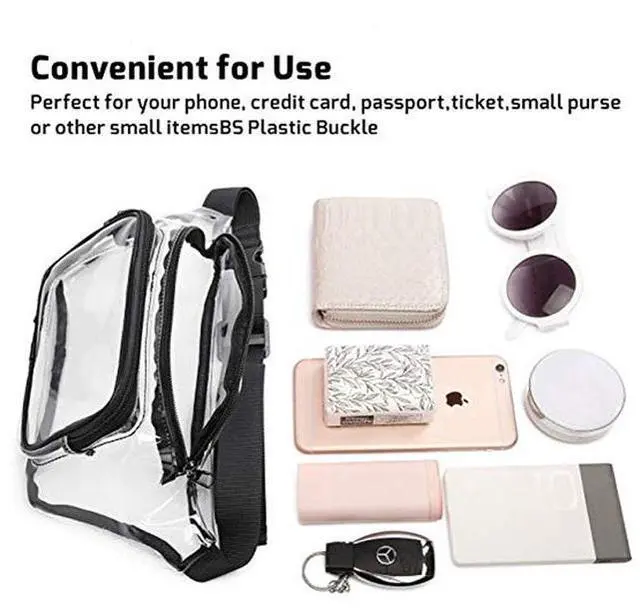 Alt view image 3 of 3 - Clear USB Tote Bag PVC Zipper Stadium Approved Shoulder Handbag Purse Chest Yellow+Black