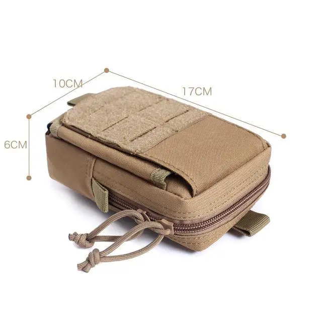 Alt view image 5 of 7 - Tactical Molle EDC Pouch Cellphone Pouch Holder Utility Gadget Organizer Bag ArmyGreen