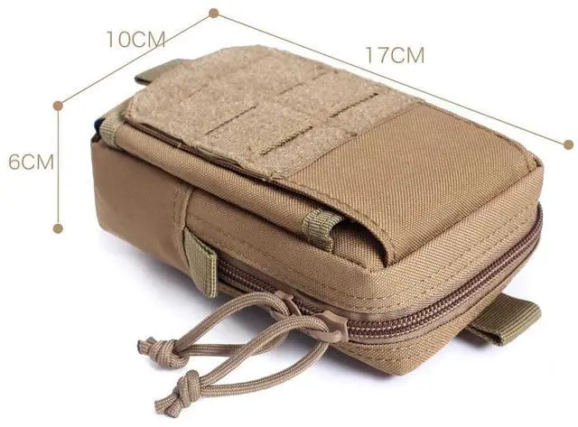 Alt view image 5 of 6 - Tactical Molle EDC Pouch Cellphone Pouch Holder Utility Gadget Organizer Bag Balck