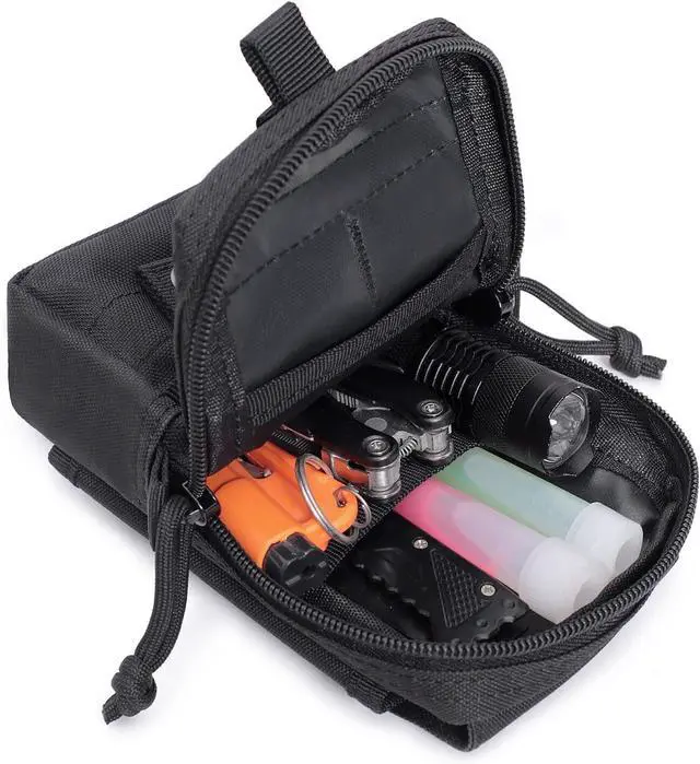 Alt view image 3 of 6 - Tactical Molle EDC Pouch Cellphone Pouch Holder Utility Gadget Organizer Bag Balck