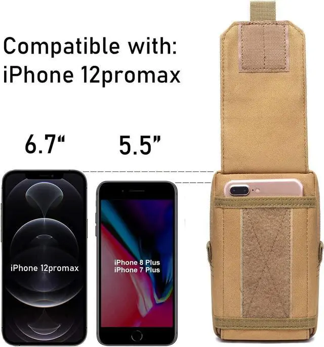 Alt view image 4 of 6 - Tactical Molle EDC Pouch Cellphone Pouch Holder Utility Gadget Organizer Bag Balck