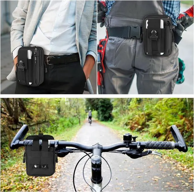 Alt view image 6 of 6 - Tactical Molle EDC Pouch Cellphone Pouch Holder Utility Gadget Organizer Bag Balck