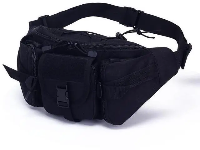 Main image of Utility Tactical Waist Fanny Pack Pouch Military Camping Hiking Belt Bag Black