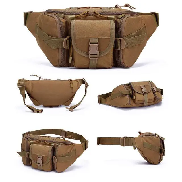 Alt view image 3 of 7 - Utility Tactical Waist Fanny Pack Pouch Military Camping Hiking Belt Bag Black