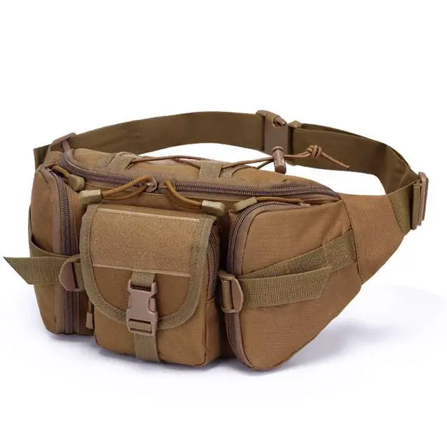 Alt view image 6 of 7 - Utility Tactical Waist Fanny Pack Pouch Military Camping Hiking Belt Bag Black