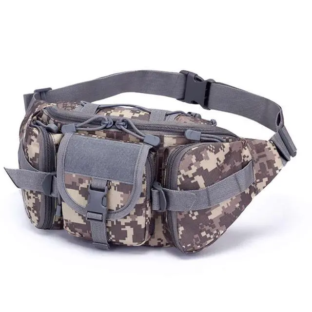 Alt view image 7 of 7 - Utility Tactical Waist Fanny Pack Pouch Military Camping Hiking Belt Bag Black