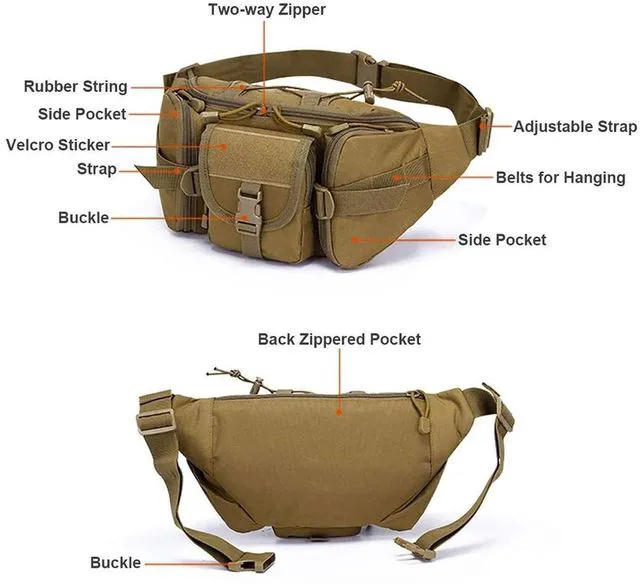 Alt view image 5 of 7 - Utility Tactical Waist Fanny Pack Pouch Military Camping Hiking Belt Bag Russia Camouflage