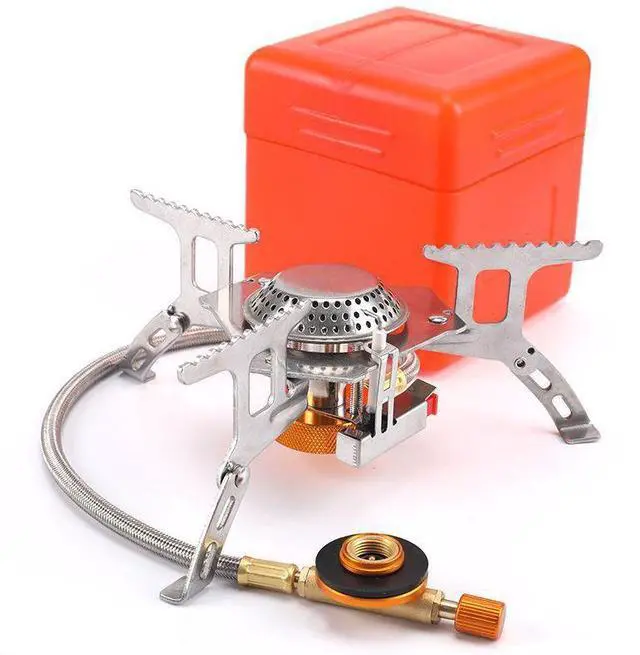 Alt view image 7 of 7 - 3900W Portable Backpacking Camping Gas Stove With Piezo Ignition Burner Case US