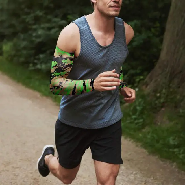 Alt view image 4 of 7 - 8 Pairs Cooling Arm Sleeves Cover UV Sun Protection Sports Outdoor For Men Women