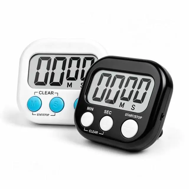 Alt view image 7 of 7 - Large LCD Digital Kitchen Cooking Timer Count Down Up Clock Loud Alarm Magnetic