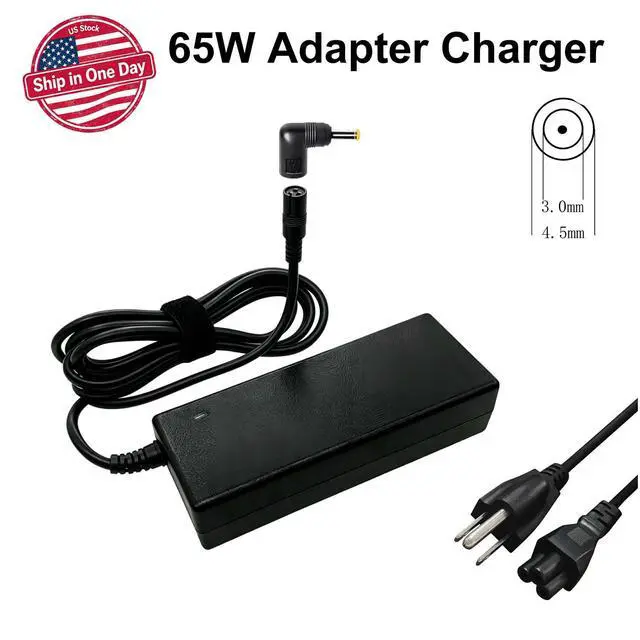 Alt view image 2 of 7 - 65W AC Power Adapter Charger for Dell Inspiron 13 14 15 3000 5000 7000 0MGJN9