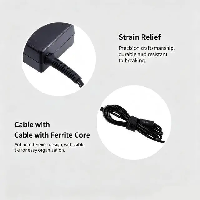 Alt view image 6 of 7 - 65W AC Power Adapter Charger for Dell Inspiron 13 14 15 3000 5000 7000 0MGJN9