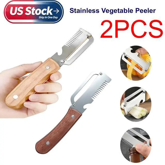 Main image of NEW 2 in 1 Multi-Functional Vegetable Peeler for Kitchen Stainless Steel Peeler