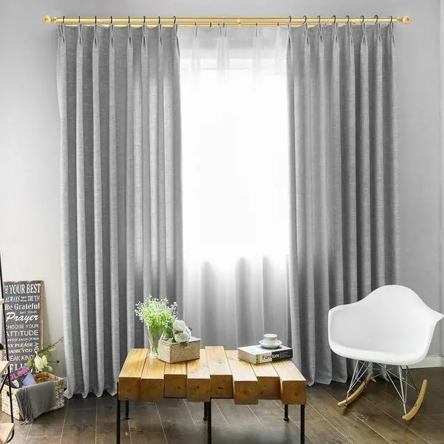 Alt view image 6 of 6 - eTeckram 5/8" Window Double Curtain Rod with Royale Finials --28''- 48'', 48"-84", 84"-120" (Pewter, Gold, Weathered White,Bronze Gold) Gold 48-84