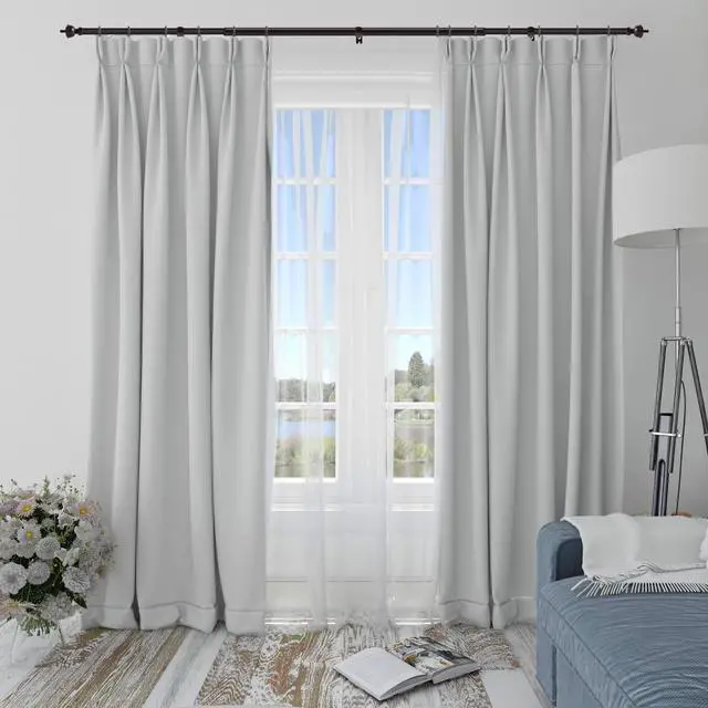 Alt view image 6 of 6 - eTeckram 5/8" Window Single Curtain Rod with Royale Finials --28''- 48'', 48"-84", 84"-120" (Pewter, Gold, Weathered White,Bronze Gold) Bronze Gold 48-84
