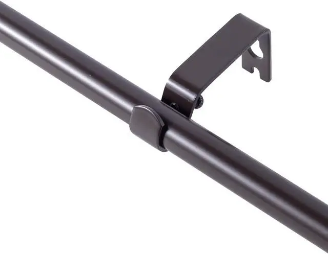 Alt view image 4 of 6 - eTeckram 5/8" Window Single Curtain Rod with Royale Finials --28''- 48'', 48"-84", 84"-120" (Pewter, Gold, Weathered White,Bronze Gold) Bronze Gold 48-84