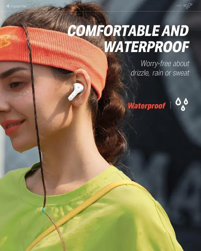 Alt view image 7 of 7 - Wireless Earbuds Noise Cancelling, Bluetooth 5.2 Earphones with 5 x EarTips, 4 Mic Clear Calls, 12mm Drivers, App for Custom EQ, 32H Playtime, Fast Charging, Transparency - Dobuds ONE,White