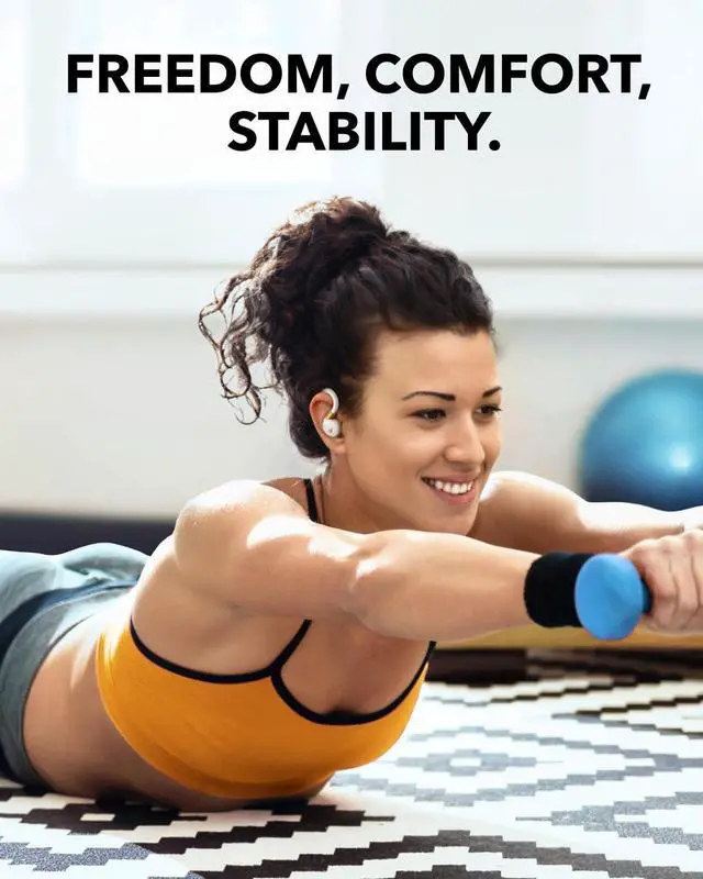 Alt view image 3 of 6 - Sport X20 by Anker, True-Wireless Workout Earbuds, Rotatable and Extendable Ear Hooks, Noise Cancelling, Deep Bass, IP68 Waterproof, Sweatproof, Dustproof, 48H Play, Sport Earbuds for Gym